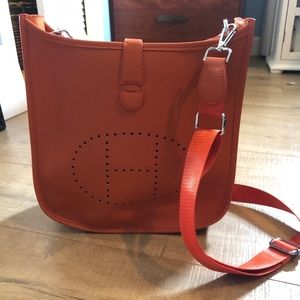 Orange crossbody purse